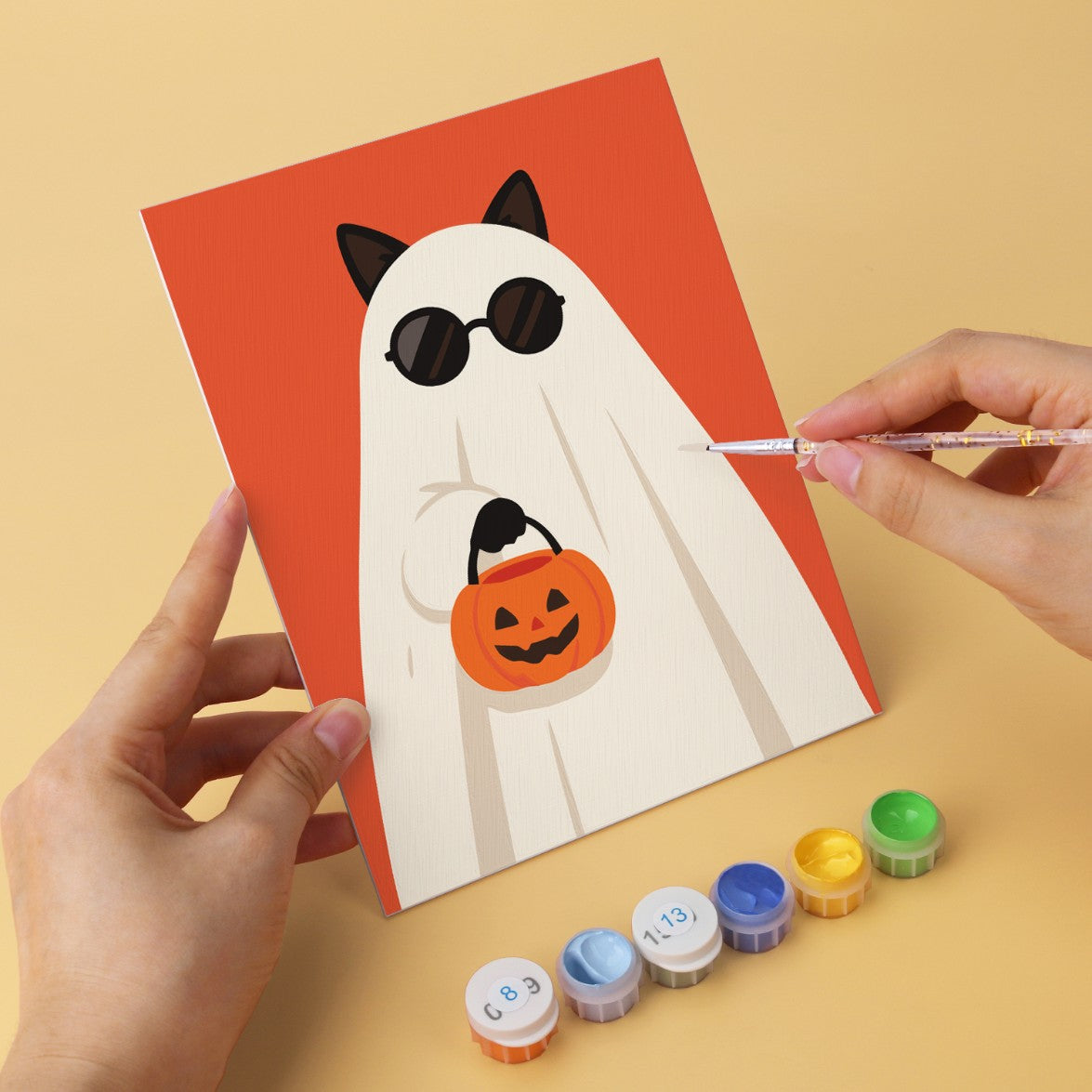 6 Wooden Board Mini Paintings – Cozy Cat Sason