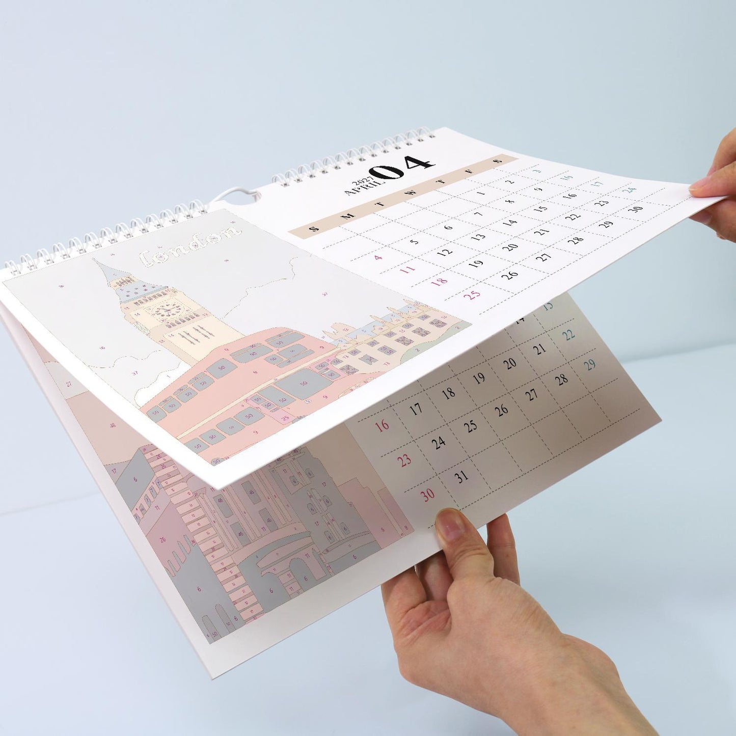 Paint by Numbers Calendar 2027 | Famous Landmarks Edition