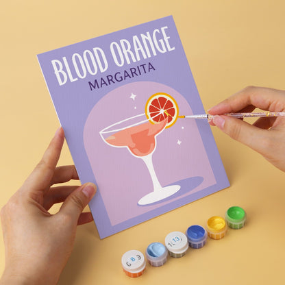 6 Wooden Board Mini Paintings – Colorful Cocktails