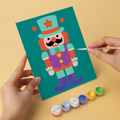 6 Wooden Board Mini Paintings – Nutcracker Parade Set