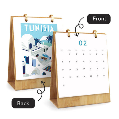 2027 Paint by Numbers Desk Calendar | World Trip Edition