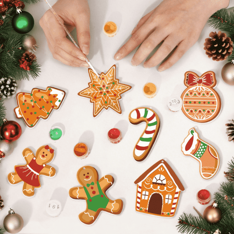 8 Christmas hangers - Gingerbread set