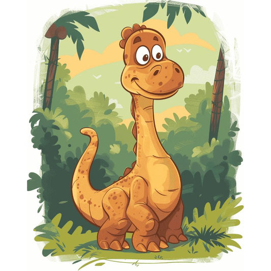 Dinosaur in the Forest | Paint by Numbers-Paint by numbers