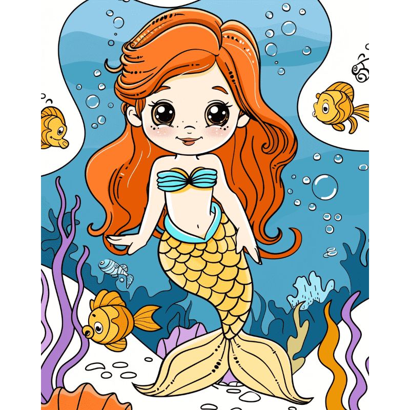 Mermaid | Paint by Numbers-Paint by numbers