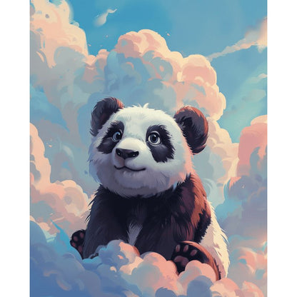Panda in the clouds | Paint by Numbers-Paint by numbers