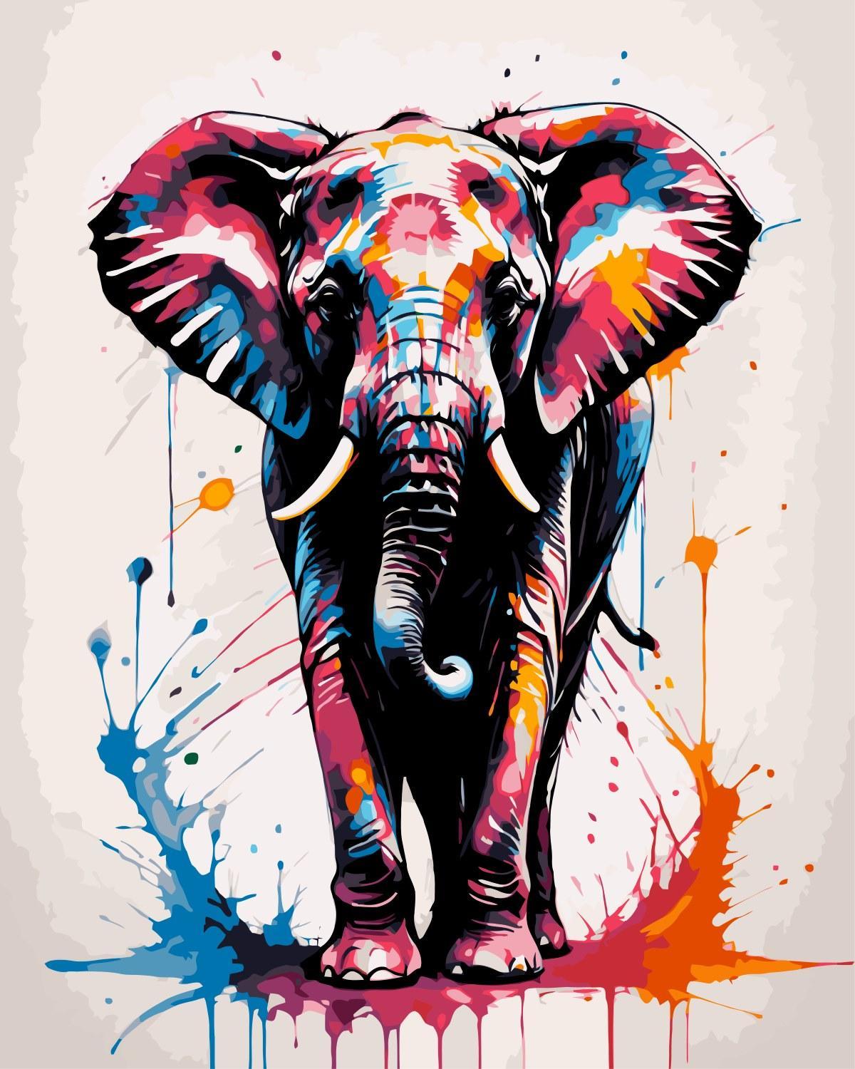 Elephant – Color Spot | Paint by Numbers-Paint by numbers