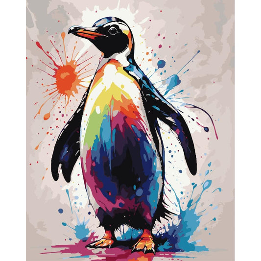 Pinguin - Color Splash | Paint by Number-Paint by numbers