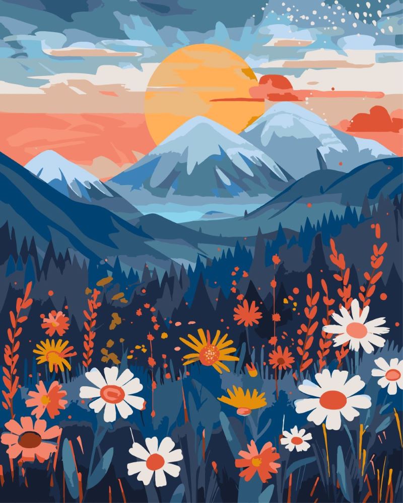 Colorful Landscape 3 | Paint by Numbers-Paint by numbers