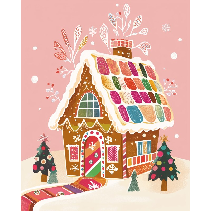 Paint by numbers   Gingerbread house | Paint by Numbers