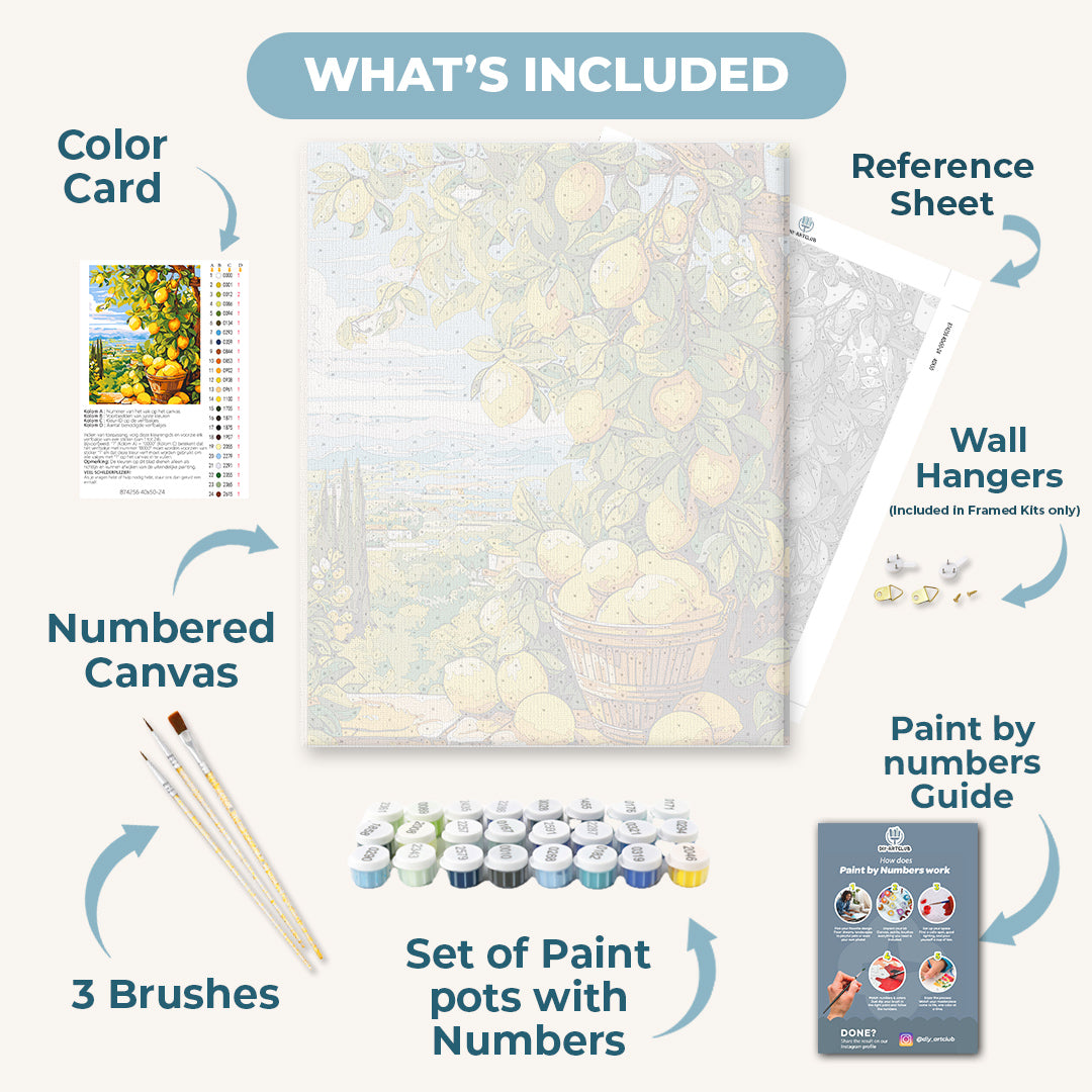 Lemon tree with stunning view | Paint by Numbers