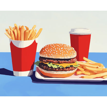 Fast food | Paint by Numbers-Paint by numbers
