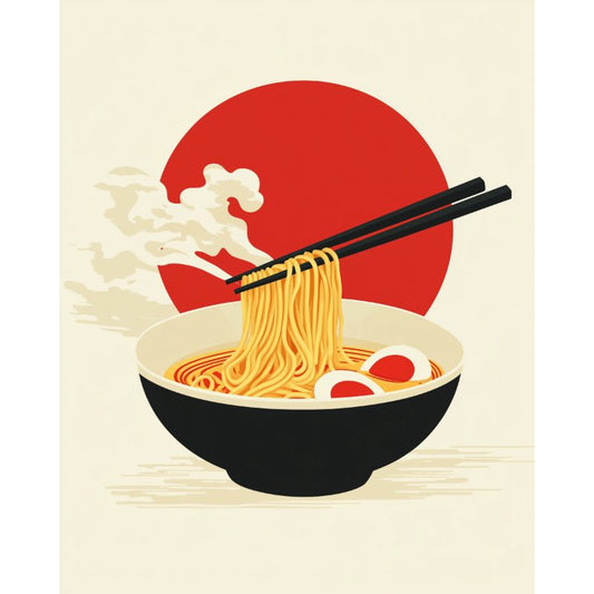 Japanese Ramen Noodles | Paint by Numbers-Paint by numbers