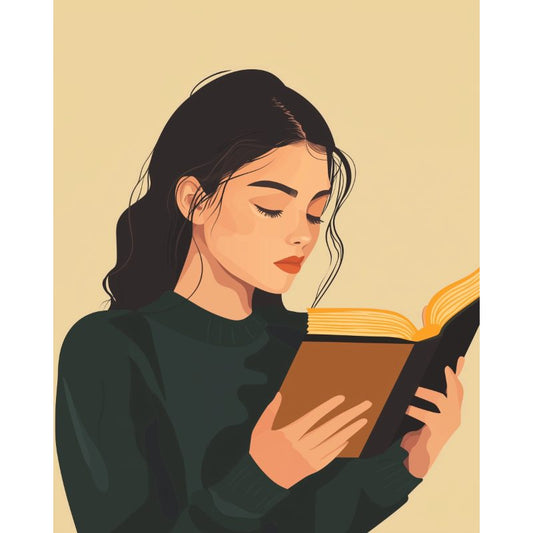 Woman Reading | Paint by Numbers-Paint by numbers