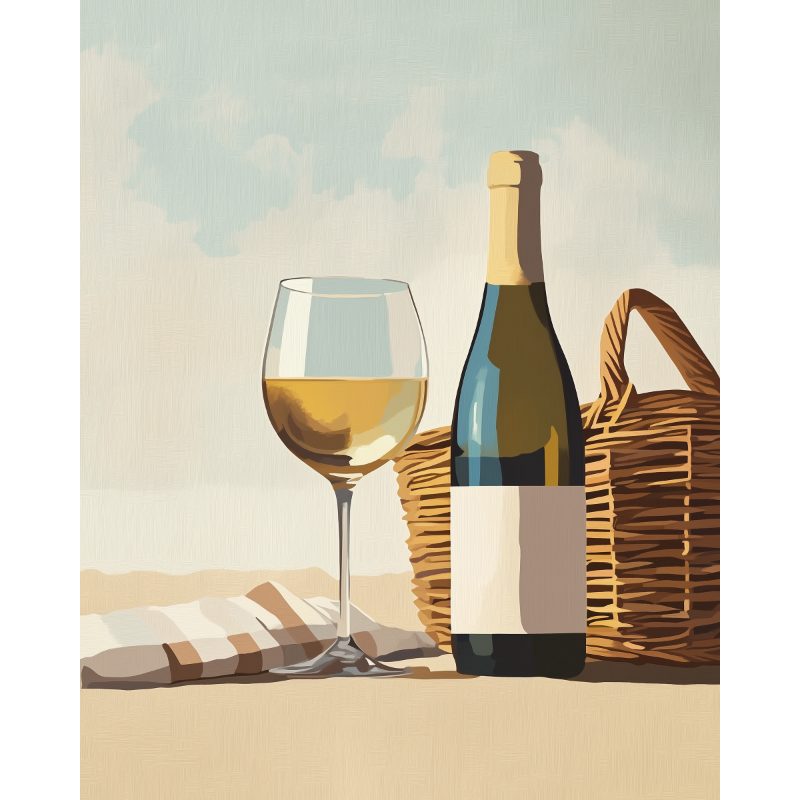 Champagne by the Beach | Paint by Numbers-Paint by numbers