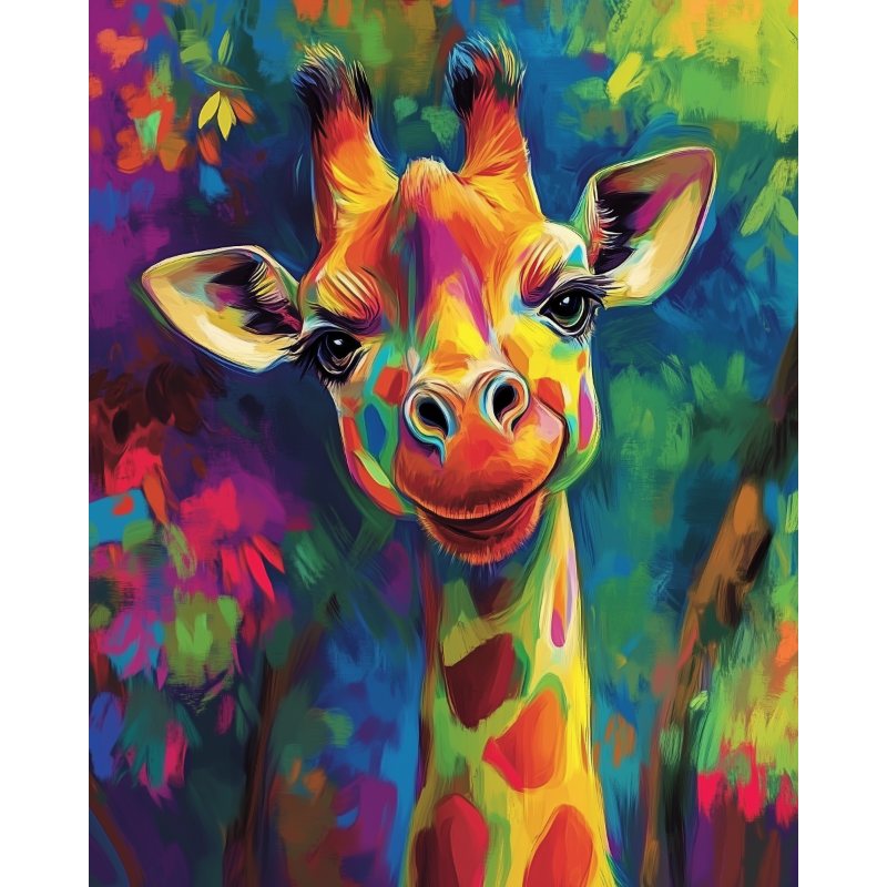 Abstract Giraffe | Paint by Numbers-Paint by numbers