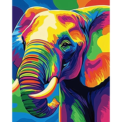 Abstract Colorful Elephant | Paint by Numbers-Paint by numbers