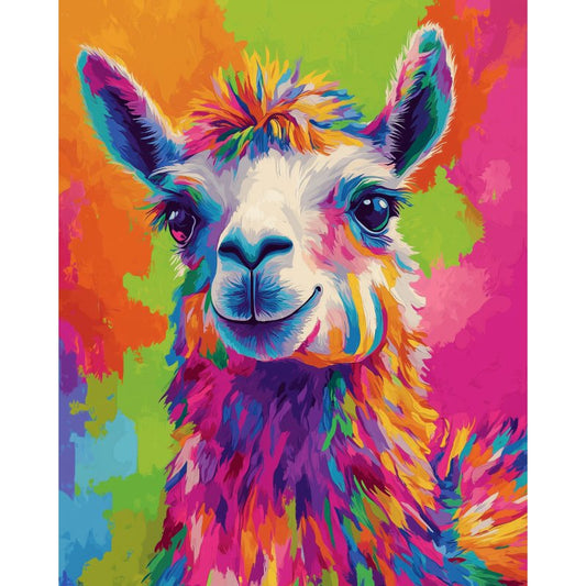 Abstract Colorful Alpaka | Paint by Numbers-Paint by numbers