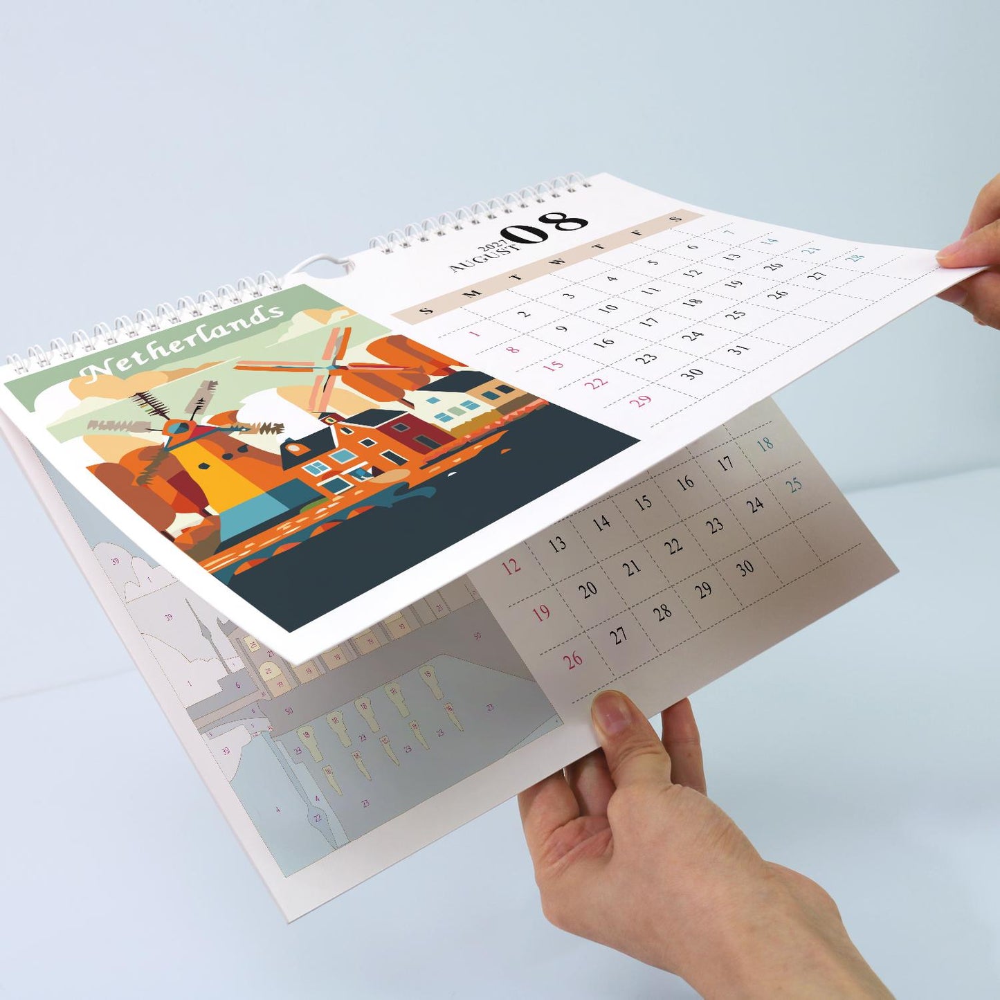 Paint by Numbers Calendar 2027 | Famous Landmarks Edition