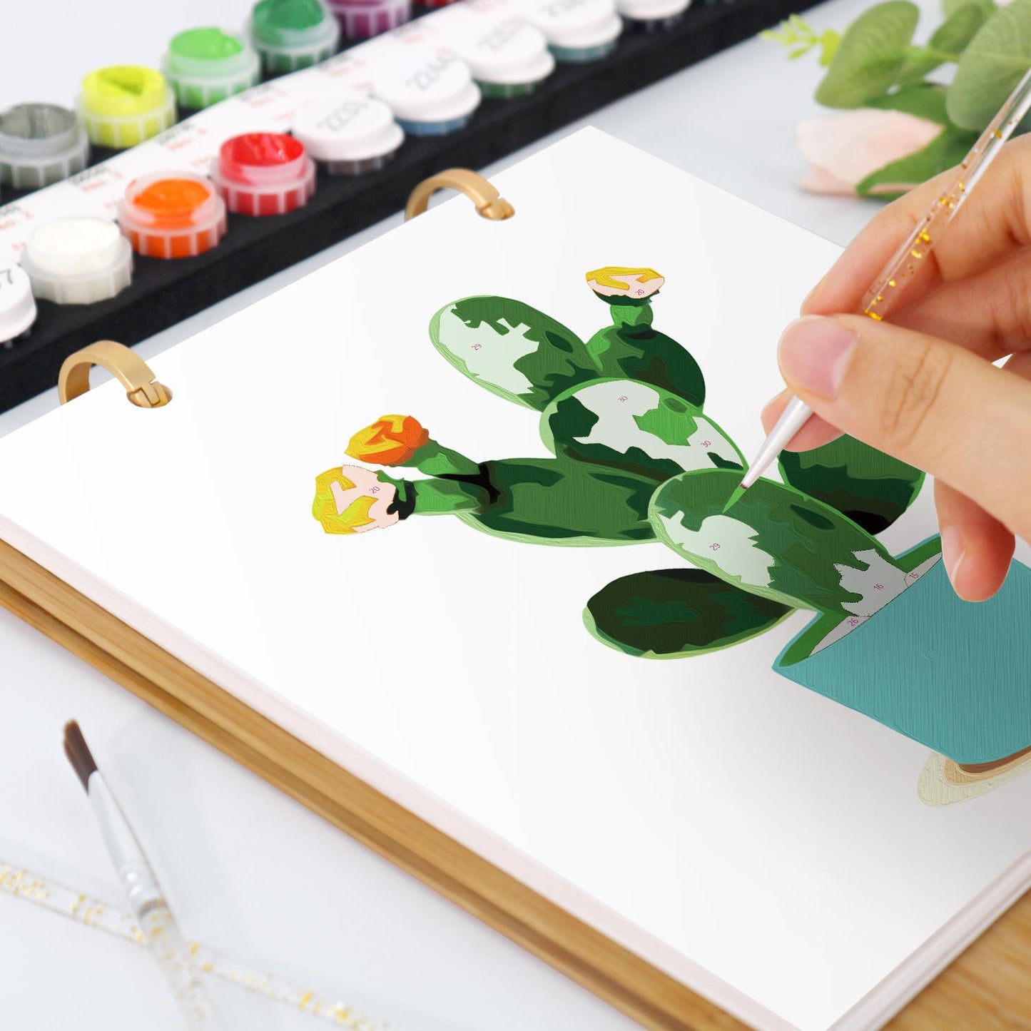 2027 Paint by Numbers Desk Calendar | Plants Edition