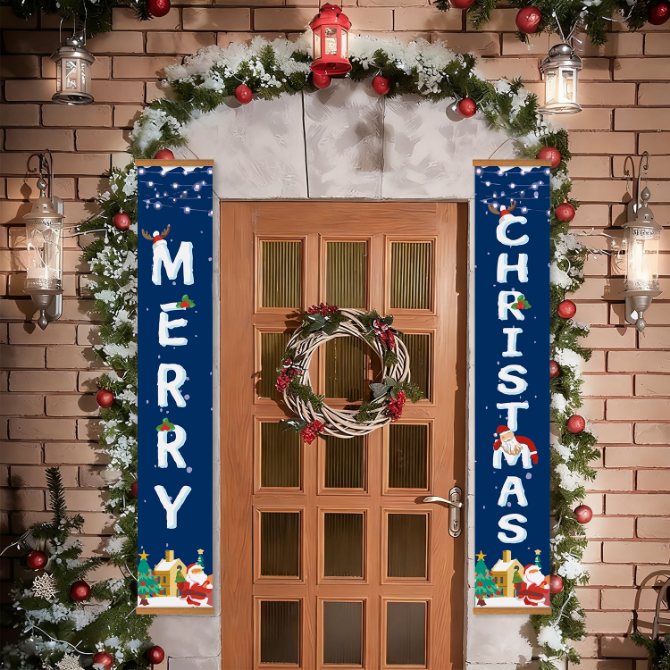 Paint-by-Number Door Panels – Merry Christmas Set
