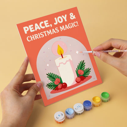 6 Wooden Board Mini Paintings – Holiday Wishes