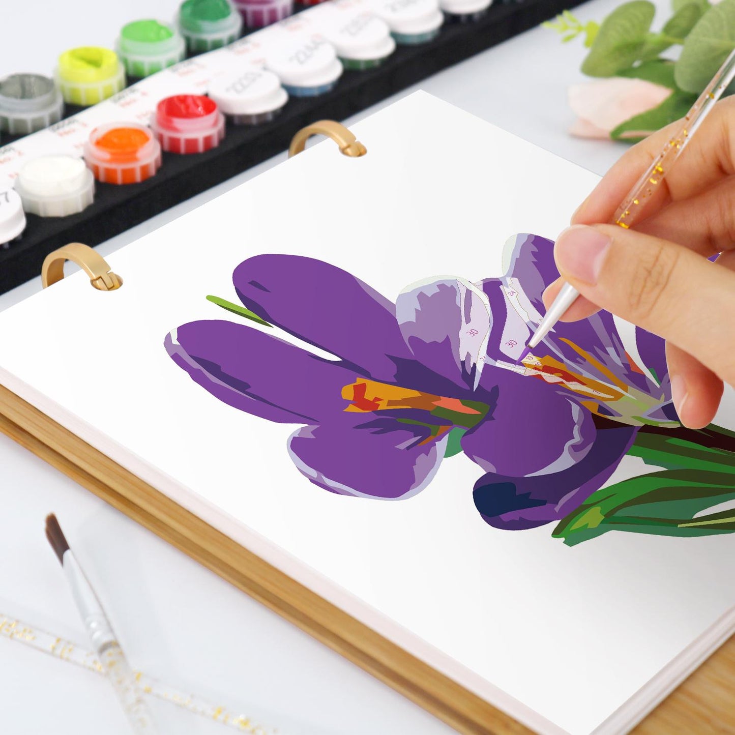 2027 Paint by Numbers Desk Calendar | Flowers Edition