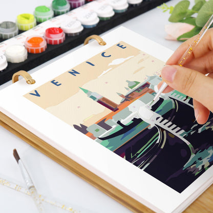 2027 Paint by Numbers Desk Calendar | World Trip Edition