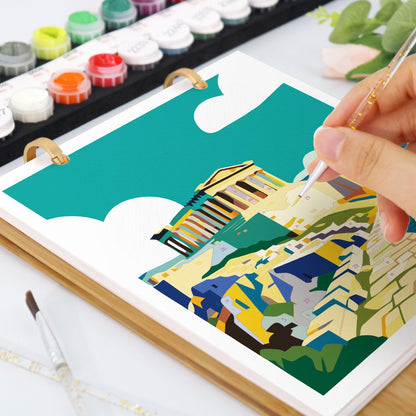 2027 Paint by Numbers Desk Calendar | Travel Edition