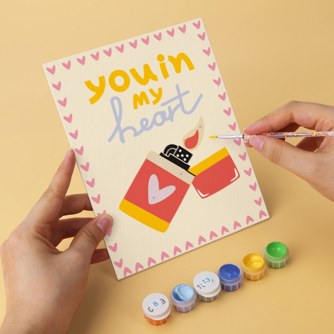 6 Wooden Board Mini Paintings – Cheers and Wishes