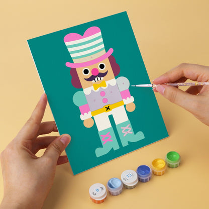 6 Wooden Board Mini Paintings – Nutcracker Parade Set