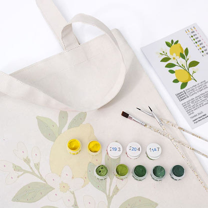 Paint by Numbers Totebag – Lemon Plant
