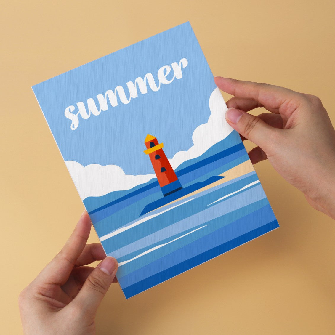 6 Wooden Board Mini Paintings – Summer Sunset Story