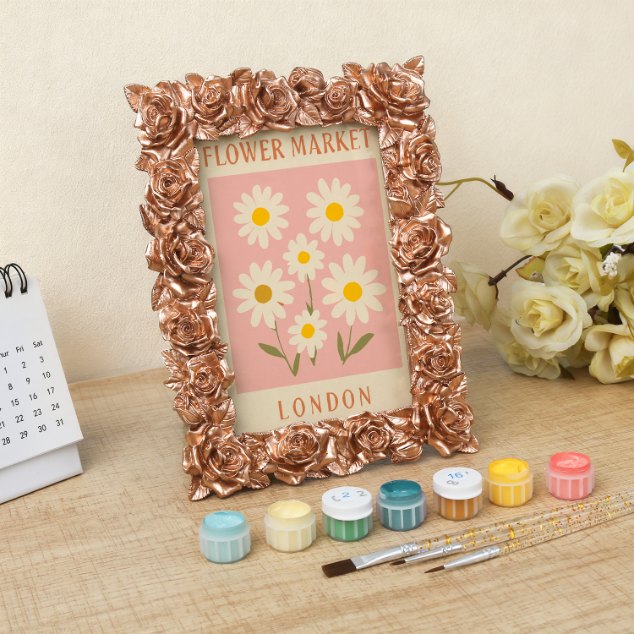 Mini Painting with Picture Frame – Flower Market London