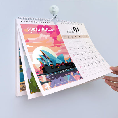 Paint by Numbers Calendar 2027 | Famous Landmarks Edition