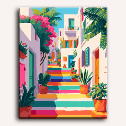 Rainbow Stairs | Paint by Number
