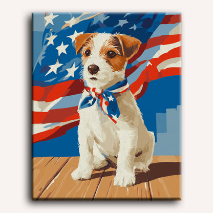All-American Pup | Paint by Number