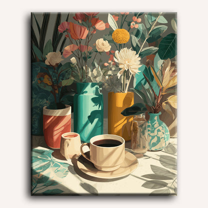 An afternoon coffee | Paint by Number