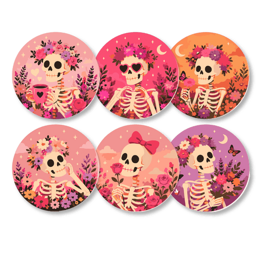 Paint by Number Placemats - Flower Skeleton Set - Paint by numbers