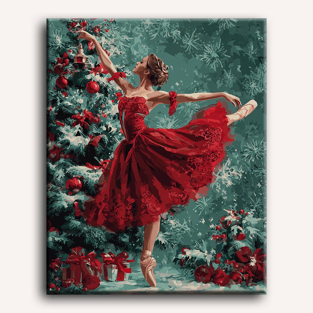 Ballerina in Red | Paint by Number