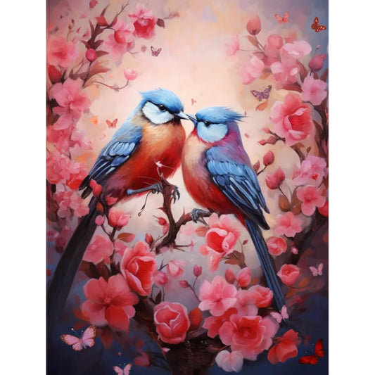 2 Lovebirds | Paint by Numbers-Paint by numbers