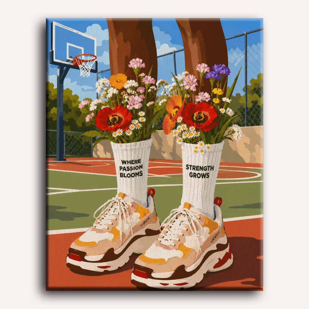 Blooming Basketball | Paint by Number