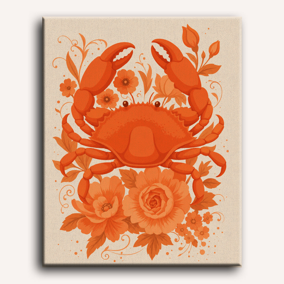 Blomstrende krabbe | Maleri etter tall