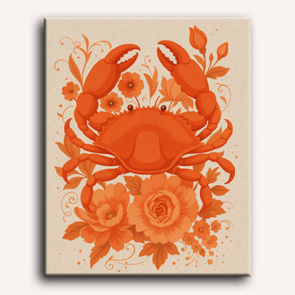 Blomstrende krabbe | Maleri etter tall