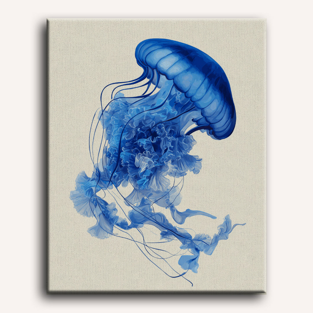 Méduse bleue | Peinture par numéros