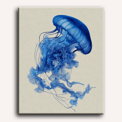 Méduse bleue | Peinture par numéros