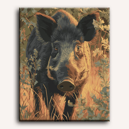 Boar in The Veluwe | Paint by Number