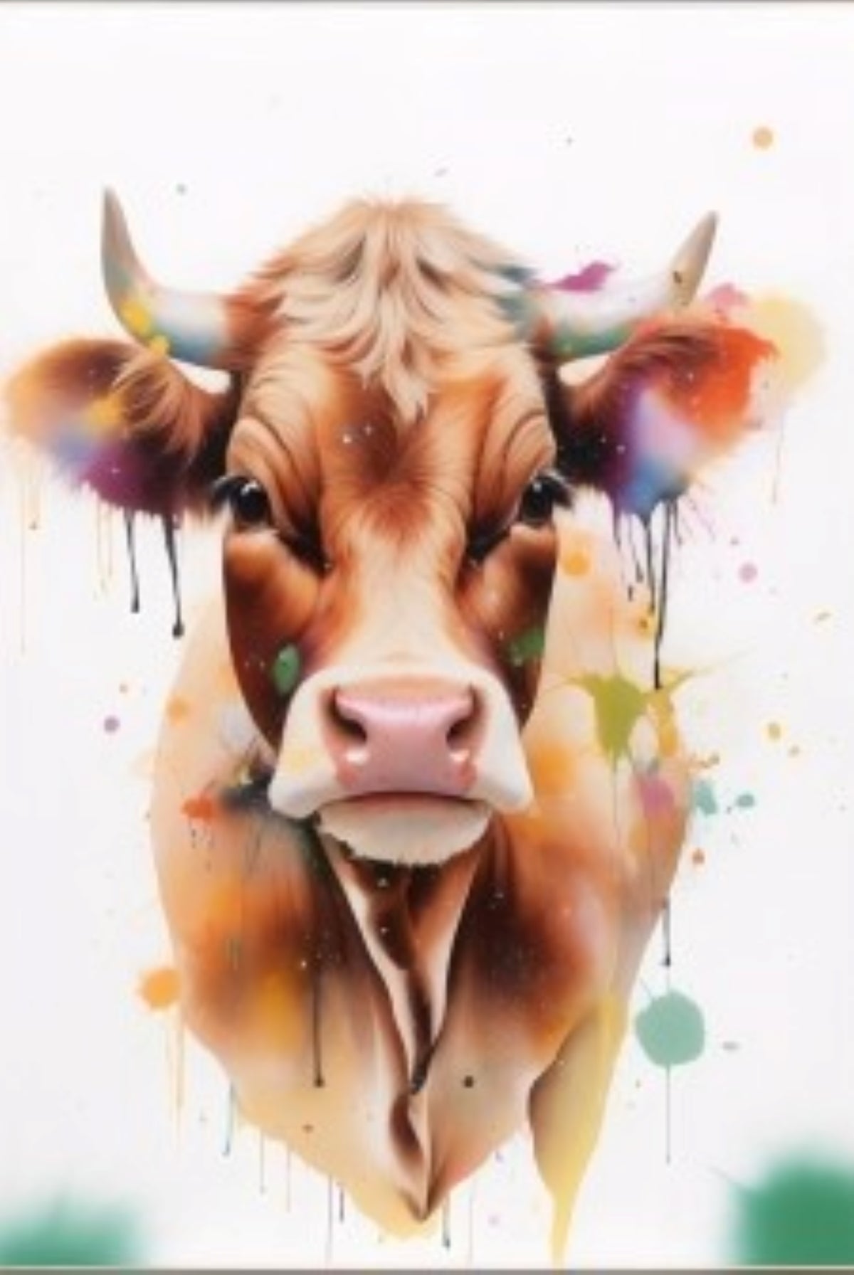 Brown Cow | Paint by Numbers-Paint by numbers