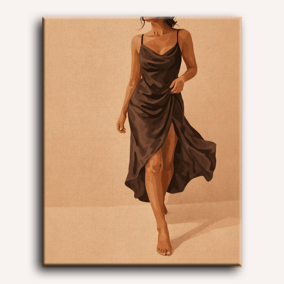 Brown Dress | Paint by Number