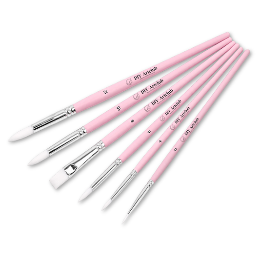 Premium Pink Brush Set | 6 Pieces