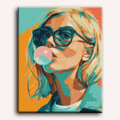 Bubblegum Girl | Paint by Number
